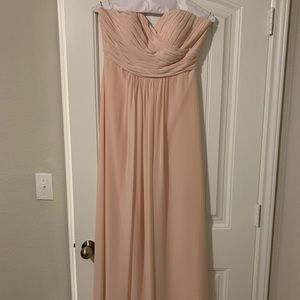 Blush Chiffon Bridesmaid Dress